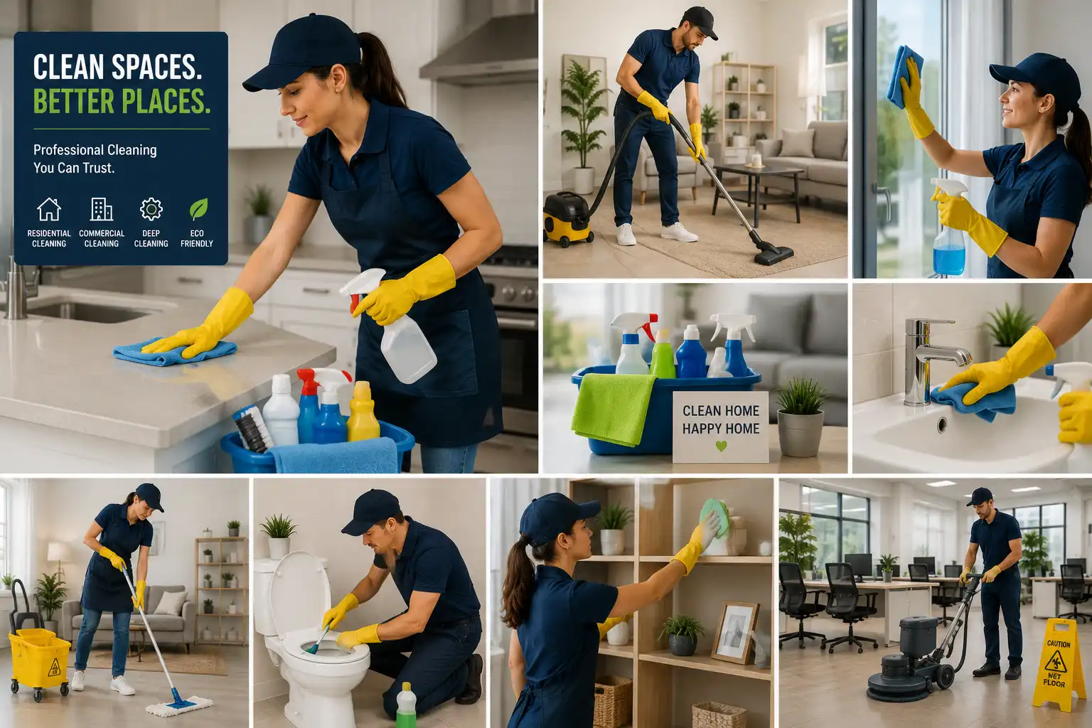 Cleaner at work