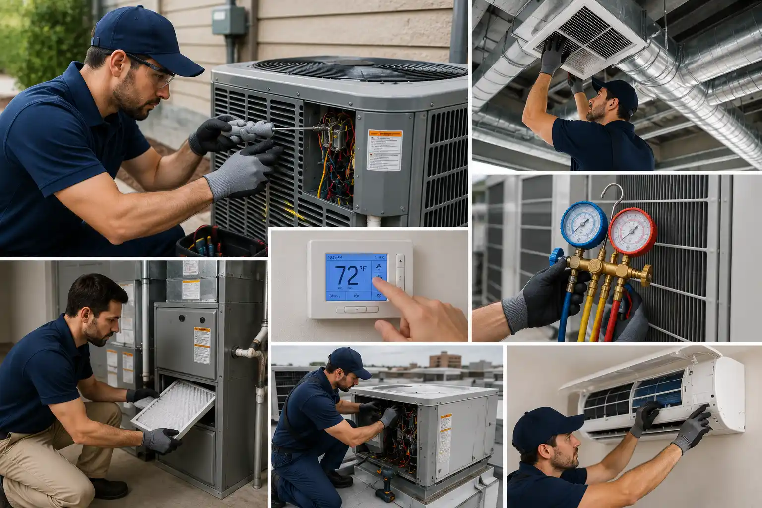 HVAC technician at work
